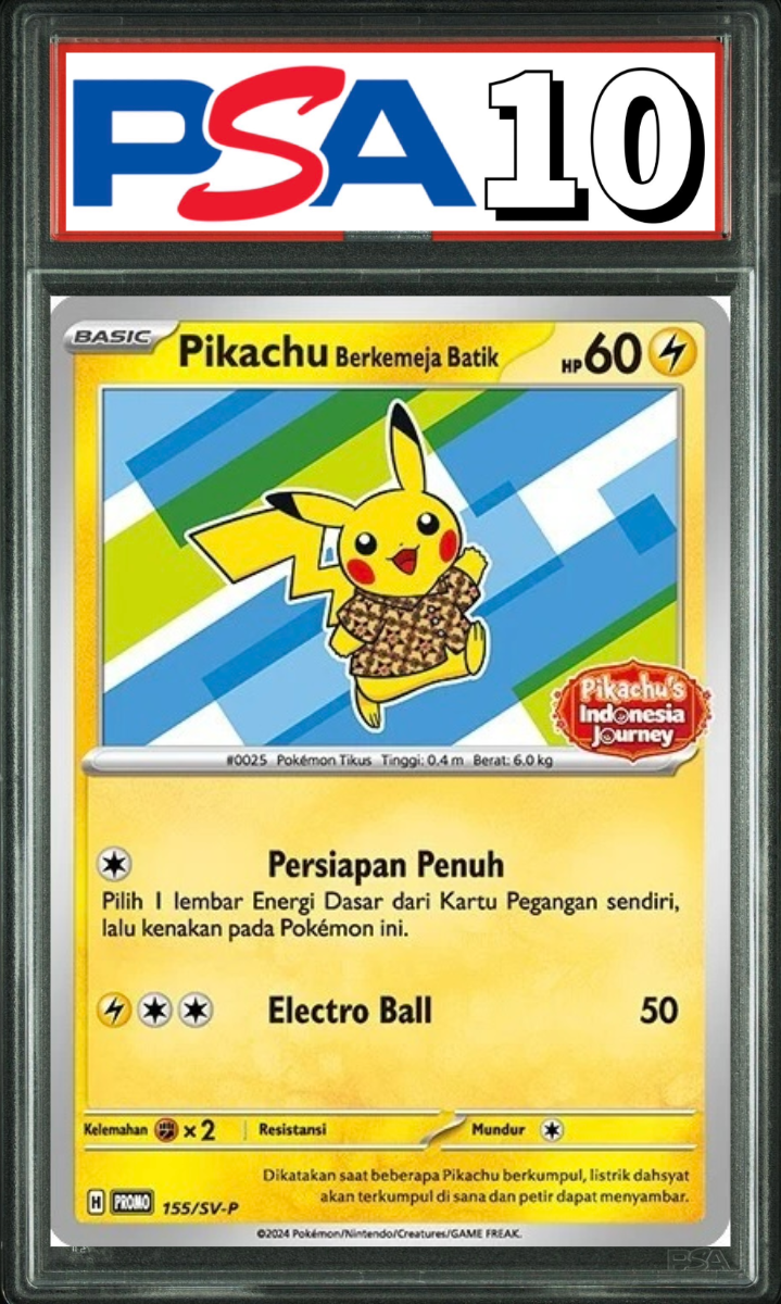 バティックシャツのピカチュウ(ヒトデマン柄) プロモ 155/SV-P PSA10